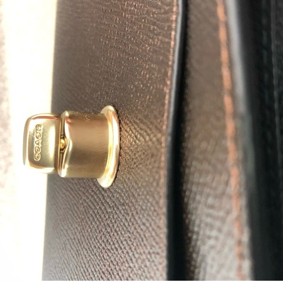 Coach Crossbody Bronze Wallet with Detachable Long Chain Strap NWT - Picture 7 of 10